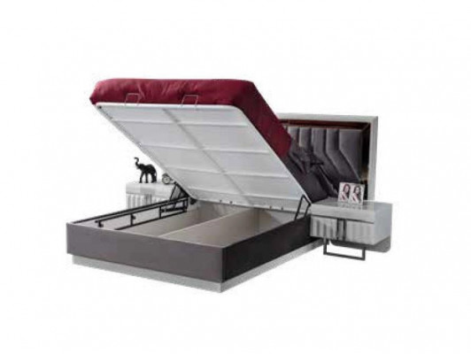 Schlafzimmer Set Italienischer Stil Möbel Bett Kleiderschrank Nachttisch 5tlg.