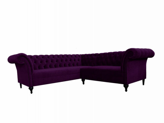 Chesterfield Ecksofa Eckcouch Designer Sofa Couch Samt Ledersofa