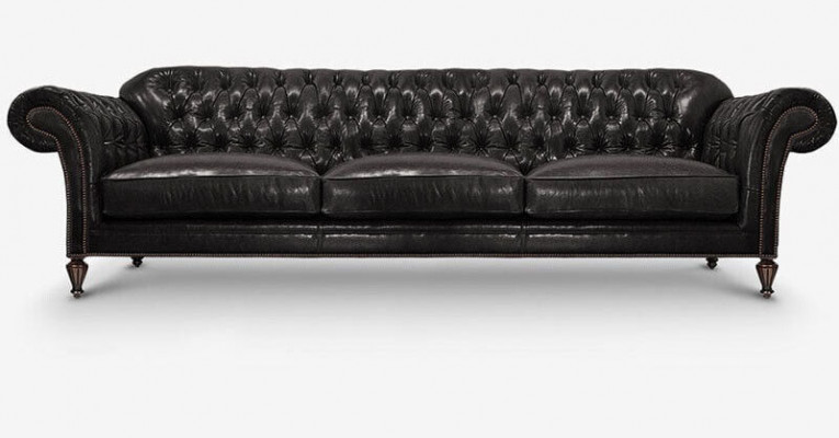 Klassische Chesterfield Sofagarnitur Komplett Set Garnitur Sofa Polster Leder