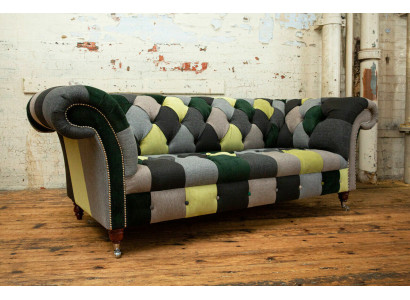 Dreisitzer Couch Polster Design Sofa 3er Sitz Sofas Dreisitzer Chesterfield Neu