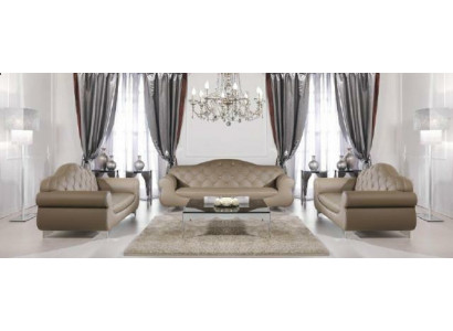 Beige Sofagarnitur Chesterfield Sofas Polster 3+1+1 Set Garnitur