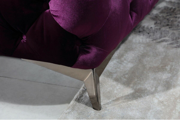 Sofa Chesterfield Polster Couch XXL Big Garnitur Textil 2+1+1 designer