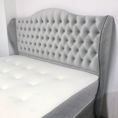 Chesterfield Bett Design Schlafzimmer Englisches Betten 180x200cm Textil Polster