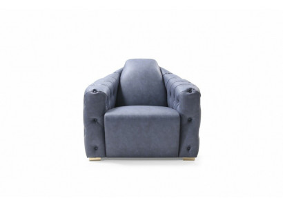 Italienische Disign Sofa 2x Einsitzer Couch Set 1+1 Sitz Polster Set Chesterfield Neu