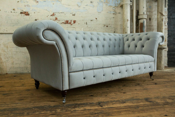 Chesterfield Sofa Set 3+2 Sitzer Samt Velour Garnitur Design Garnituren