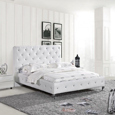 Chesterfield Bett Design Schlafzimmer Englisches Betten 140x200cm Textil Polster