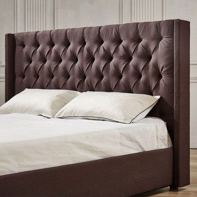 Schlafzimmer Bett 200x200cm Polster Betten Chesterfield Textil Stoff