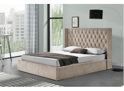 Chesterfield Bett Design Schlafzimmer Englisches Betten 180x200cm Textil