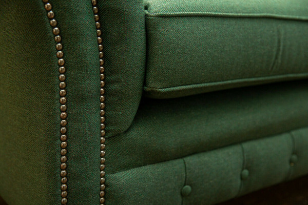 Knopf Sofa Chaesterfield Sofas 4 Sitzer Couch Polster Stoff Wohnzimmer Möbel