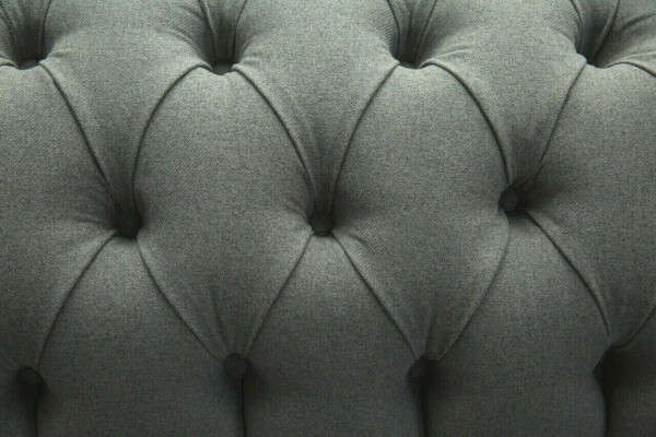 Design Chesterfield Sofa 4-Sitzer Grau Couch Polster Leder Sofas Wohnzimmer Neu