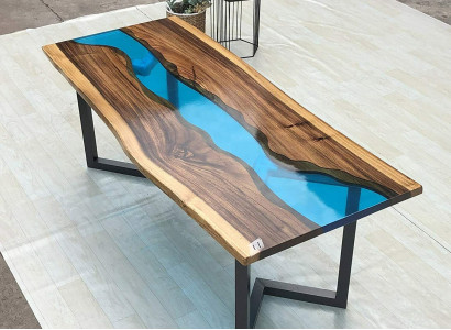 Beistelltisch Epoxid Harz Tisch Couchtisch Handgefertigter Couchtisch 120x60cm