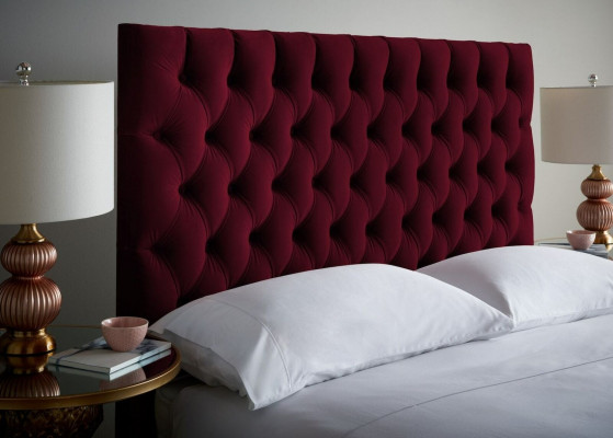 Rotes Chesterfield Bett Polsterbett Doppelbett Betten Big XXL Designer Luxus Bett 