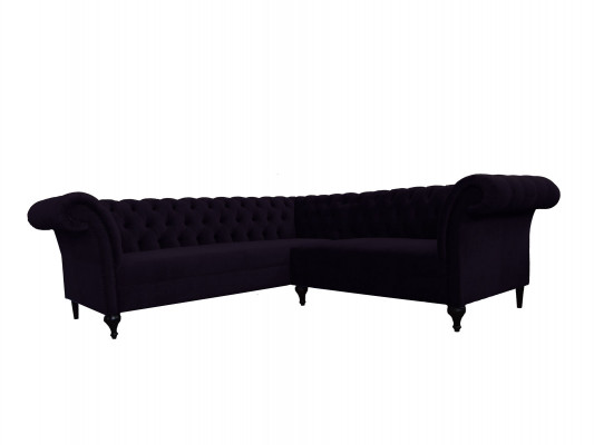 Modern Chesterfield Ecksofa Eckcouch Designer Sofa Couch Samt Ledersofa