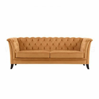 Oranger Chesterfield 3-Sitzer Modernes Wohnzimmer Luxus Sofa