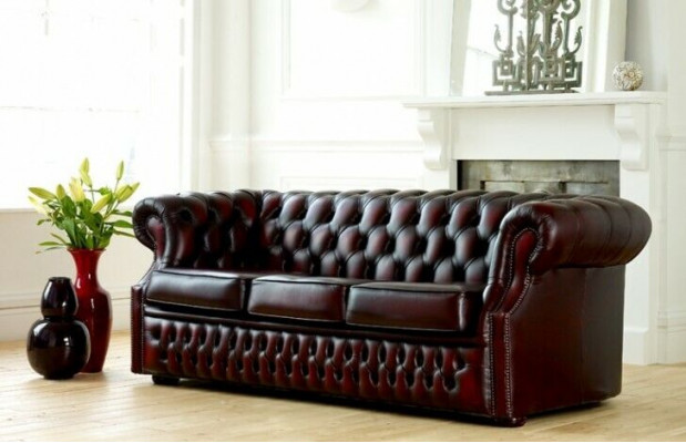 Chesterfield Sofa Couch Polster Leder Couchen Garnitur 3 Sitzers Dreisitzer Neu