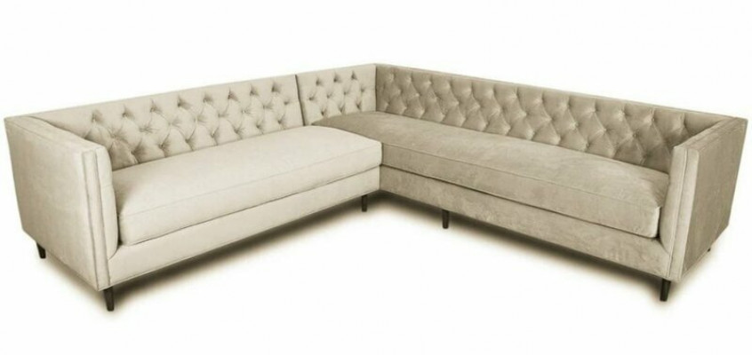 Ecksofa Grau Big Textil Stoff Chesterfield Sofas Kreative Möbel Neu Wohnzimmer