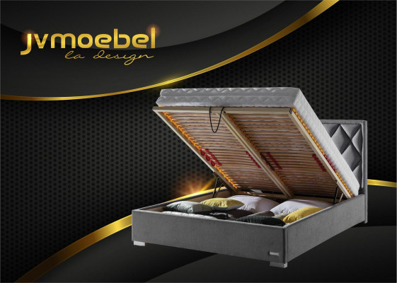 Boxspring Luxus Bett Betten Doppel Möbel Stoff 140 160 180 x 200cm Schlafzimmer