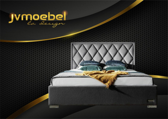 Designer Bett Textil Schlafzimmer Design Möbel Luxus Betten Polster Gestell Neu