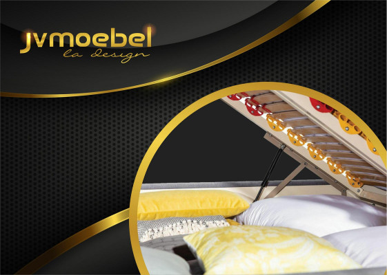 Bett Textil Schlafzimmer Design Möbel Modern Luxus Betten Bettgestell Stoff Neu