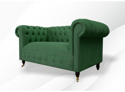 Chesterfield 2 Sitzer Designer Sofa Couch Polster Sofas Couchen Stoff Textil