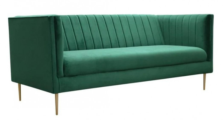 Luxus Grün Chesterfield Dreisitzer Polster Möbel Hotel Wohnzimmer Praxis Samt