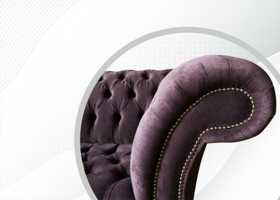 Chesterfield Sofa Couch Polster Sofas Klassischer 2 Sitz Sitz Samt Zweisitzer