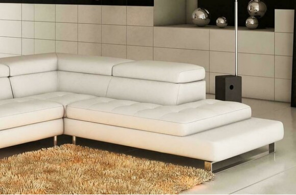 Modernes Ecksofa Ledersofa L Form Polster Designer Eckgarnitur