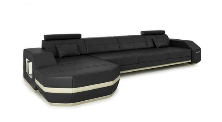 Moderne Flackschiff Wohnzimmer Sofa Couch Garnitur Polster