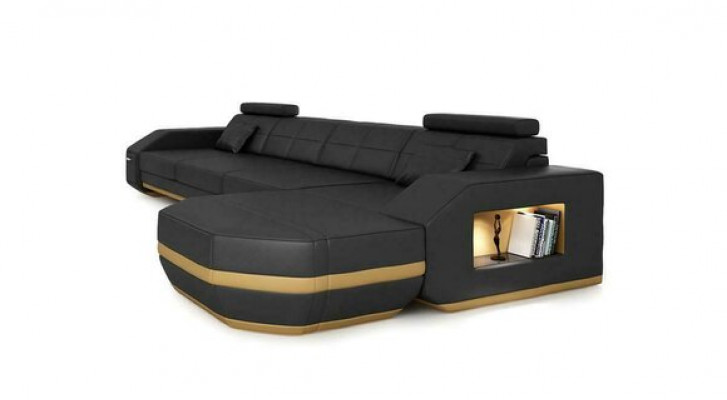 Moderne Flackschiff Wohnzimmer Sofa Couch Garnitur Polster