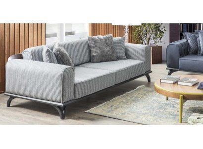 Dreisitzer Couch Sofa 227cm Sofa Couchen Polster Möbel Textil Stoff