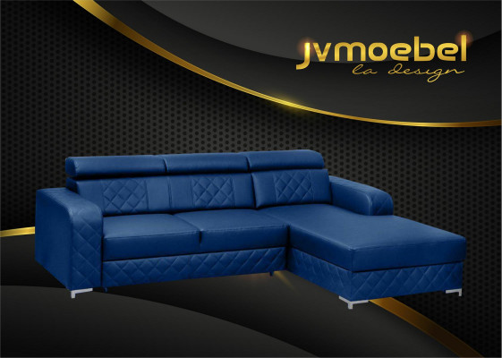 Ecksofa Lform Leder Moderne Möbel Design Wohnlandschaft Couch Samt Stoff Textil