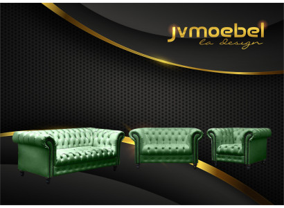 Modernes Designer Set 31 Sitzer Chesterfield Sofas Wohnzimmer Set