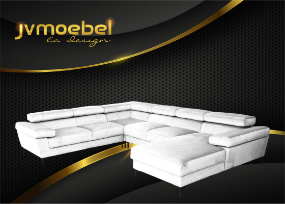 Ecksofa U Form Wohnlandschaft Polsterecke Textil Eckgarnitur Sofas Couchen Neu