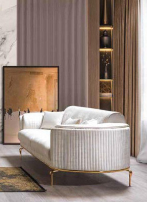 Luxus dreisitzer sofa couch moderne couchen textil stoff 234cm xxl