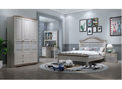 Schlafzimmer Jugend Kinder Zimmer Set Modern Schrank Nachttisch Tisch Neu 5tlg.