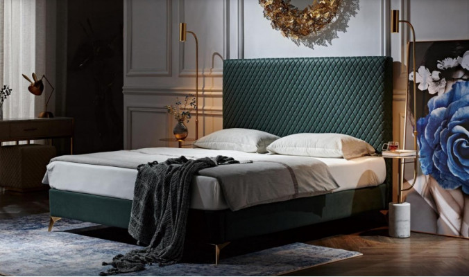 Bett Polster Design Luxus Doppel Betten Ehe Schlaf Zimmer Leder Hotel Bett Neu