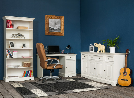 Klassische Design Möbel Gruppe 2tlg Set Stil Landhaus Vitrine Kommode Möbel Holz