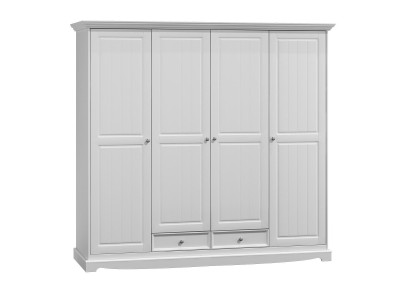 Kleiderschrank Schränke Schrank Schrankwand Klassische Holz Landhaus Weiß Neu