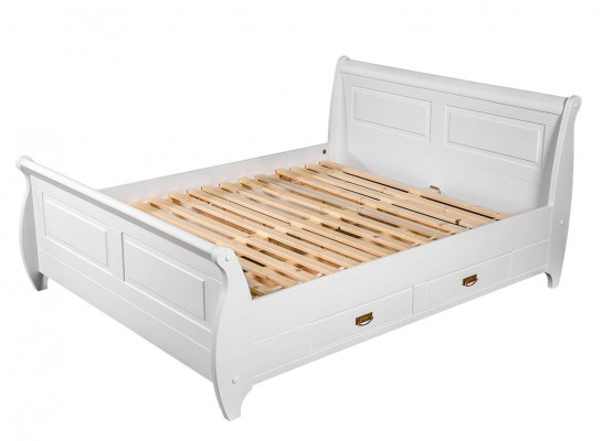 Landhaus Stil Luxus Bett Doppelbett Doppelbetten Weiß Betten Schlafzimmer