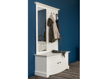 Landhaus Bauern Garderobe Holz Ständer Garderoben Schuhschrank 2tlg. Schränke