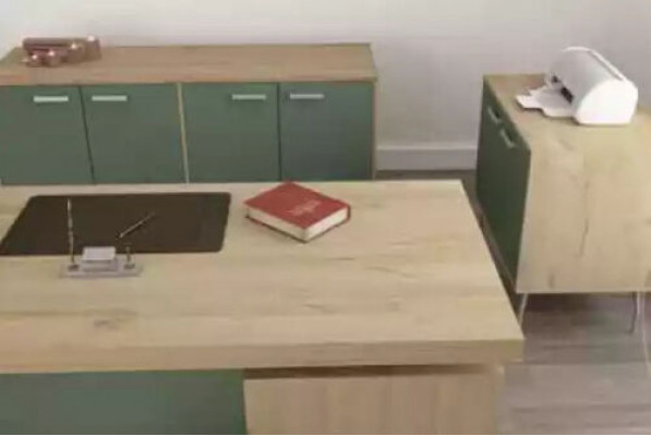 Büroeinrichtung 4tlg. Set Schreibtisch Aktenschrank Kommode Couchtisch