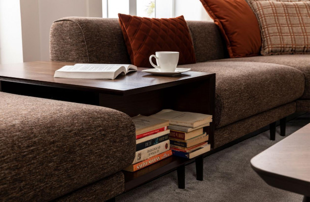 Modernes Ecksofa L-Form Couch Stoffsofas Edelstahl Wohnzimmermöbel Neu