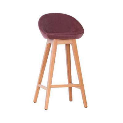 Modern Lila Stuhl Designer Barhocker Holzstuhl stilvoll Luxus Möbel Hocker