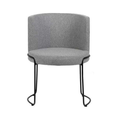Stuhl Modern Polster Esszimmer Stühle Textil Farbe Grau 1 Sitzer Neu