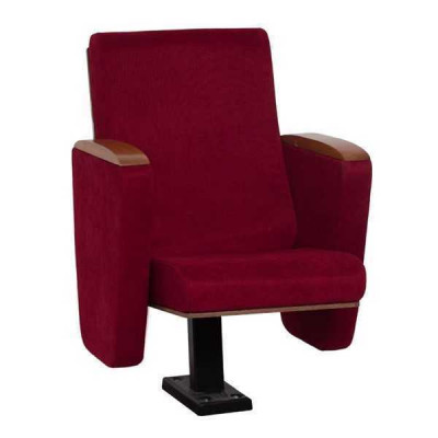 Sessel Art Deco Sessel Sofa 1 Sitzer für Theater Design Luxus Rot Textil Neu