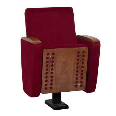 Sessel Art Deco Sessel Sofa 1 Sitzer für Theater Design Luxus Rot Textil Neu
