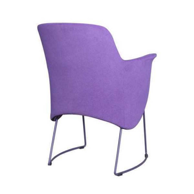 Esszimmerstuhl Stuhl Küchenstuhl Sessel Sitzer Stoff Modern Holz Lila