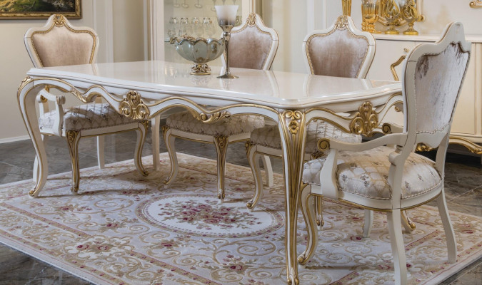 Esszimmer Esstisch Stuhl Set Gruppe Garnitur Tisch Garnitur Luxus 5tlg.