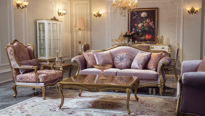 Luxus Möbel Design Sessel Design Einsitzer Textil Wohnzimmer Classic