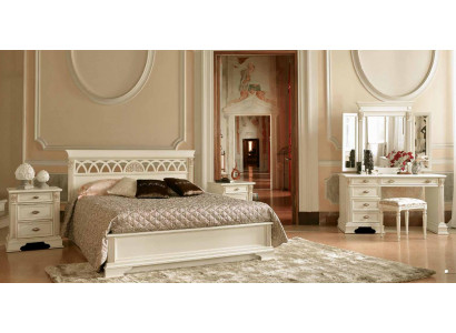 Luxus Schlafzimmer Set 6tlg. Bett 2x Nachttisch Schminktisch Designer Möbel Massivholz